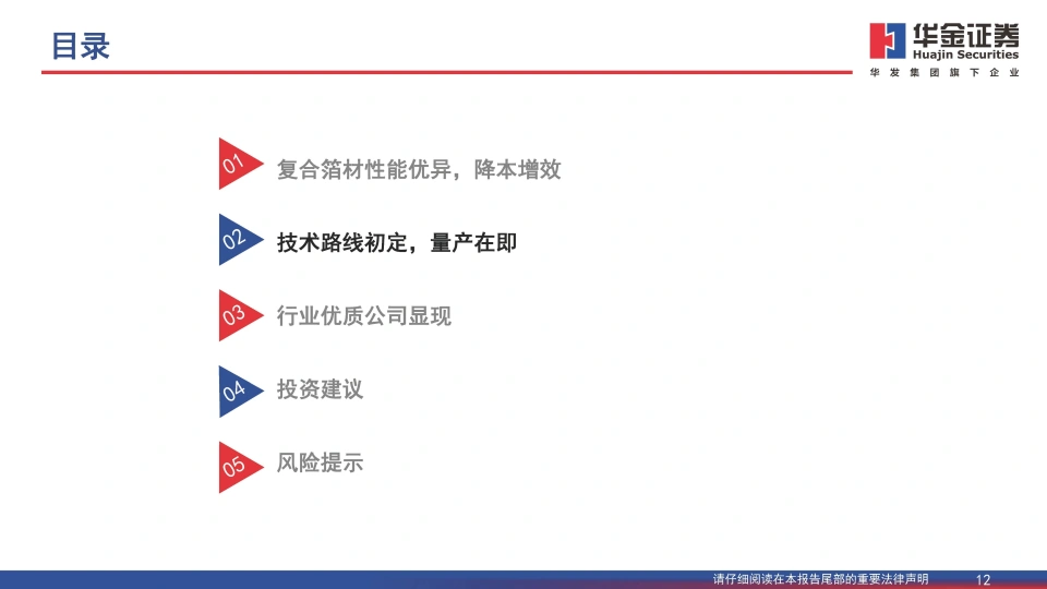 复合铜箔行业研究报告：复合箔材产业化进程加速，量产在即